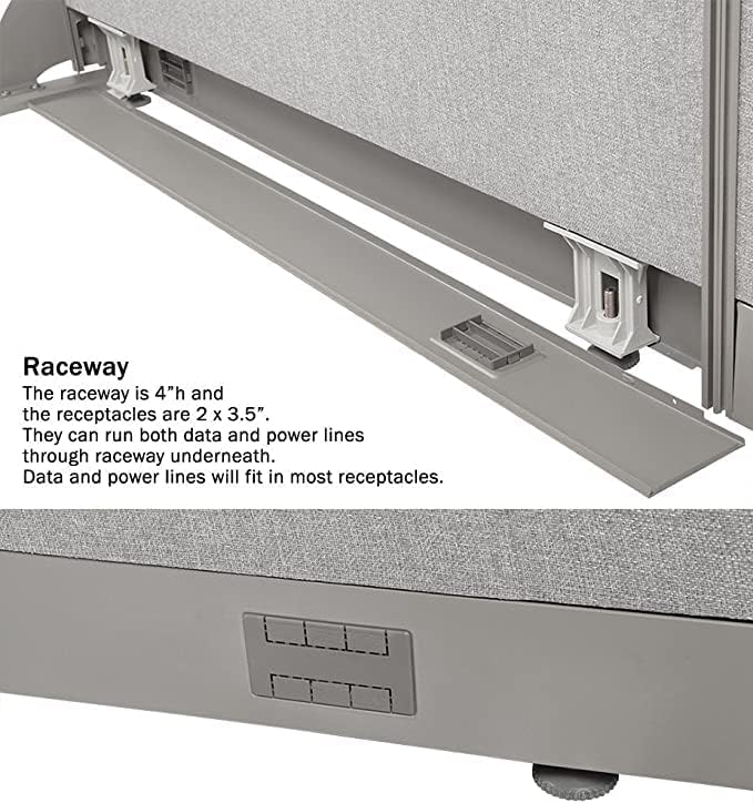 GOF Office Partition Single Panel (24" w x 72" h) 2ft x 6ft