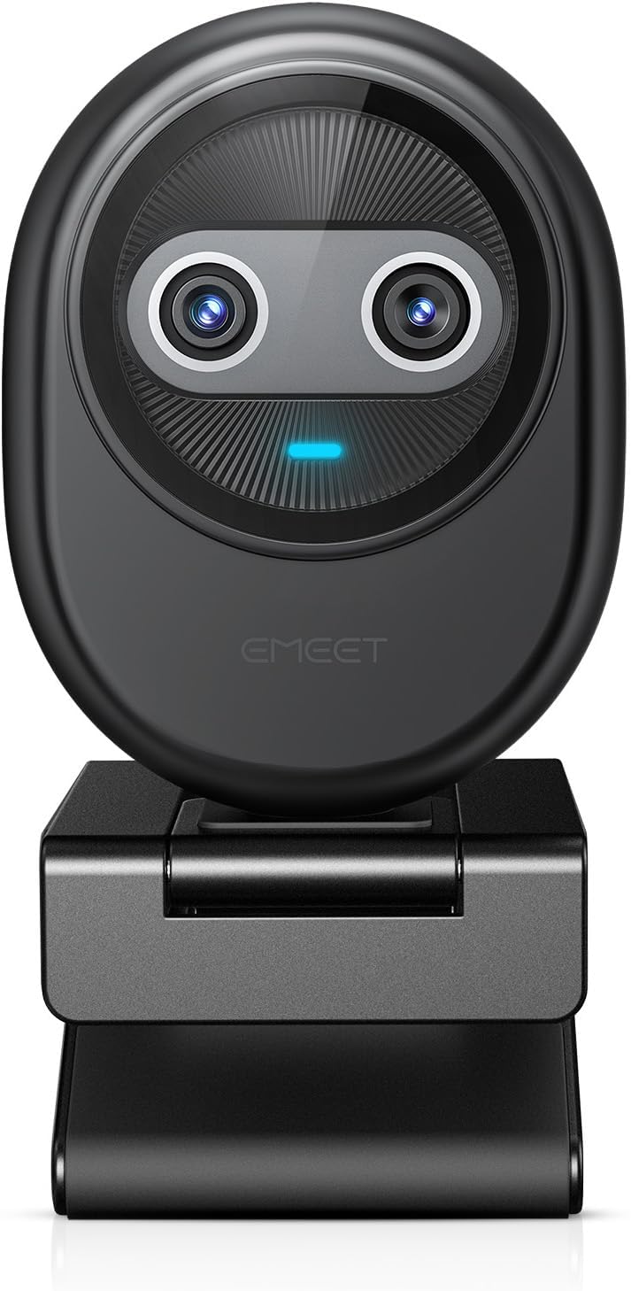 EMEET Piko 4K Webcam for Streaming, World’s 1st Dual-Camera AI-Powered 4K Camera w/AI Autofocus, 3 Mics Array&3 Sound Modes, USB Webcam with Clip, Great for Streaming, Desk Setup and Creative Gifts
