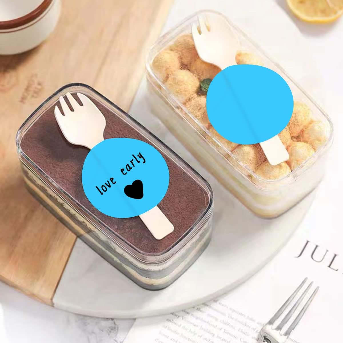 PARLAIM 3 Inch Round Permanent Adhesive Color-Code Dot Stickers,500 per Roll dots Label Dispenser Box Circle Stickers (Sky Blue)