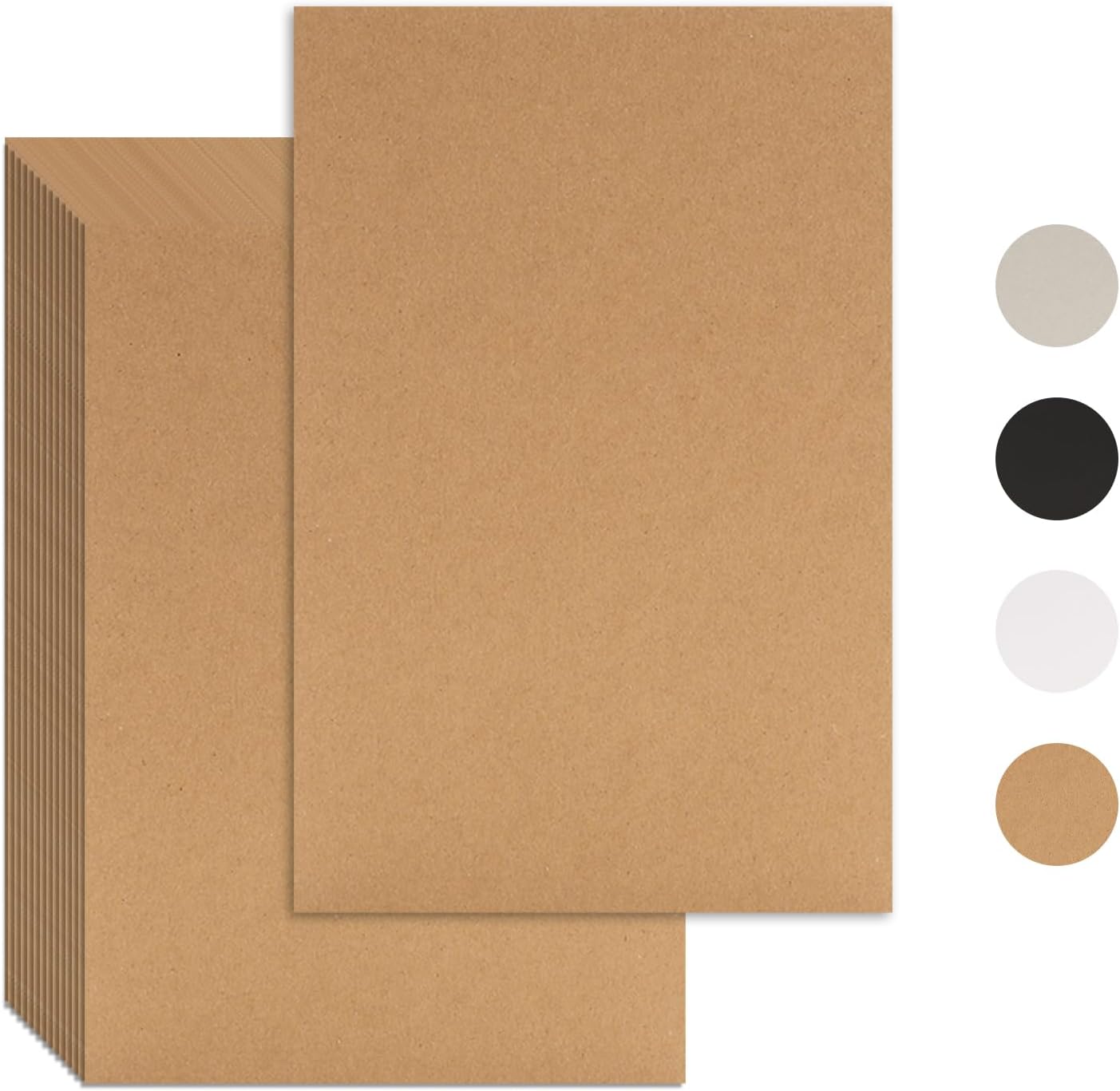 25 Pcs Book Board, Binder Board, Cover Board, Heavy Duty Chipboard for Book Binding, DIY Cardboard (Brown, 8.5 x 11 Inch 80PT)