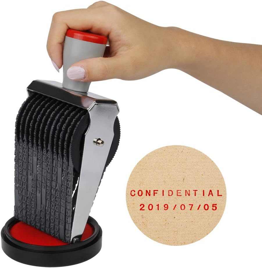 12 Digits Roller Stamp Personalized English Alphabet Number Symbol Rolling Wheel Stamp Multi-Function DIY Scrapbooking Roller Stationery