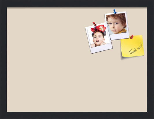 PinPix 20x15 Inch Cork Bulletin Board. This Decorative Framed Pin Board Comes with Desert Pastel Design and a Satin Black Frame. Ideal for Home Office Decor or Message Board (PinPix-1815)