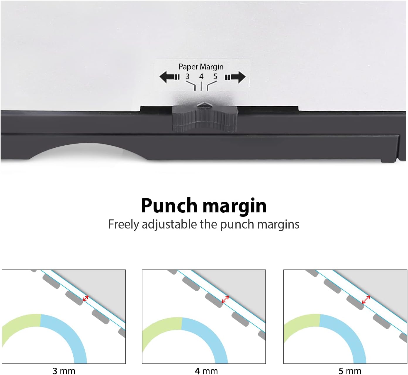 MAKEASY Binding Machine, 21-Hole, 450 Sheets, Comb Binding Machines with 1 Box Comb Bindings Spines, Comb Binder for Letter Size, A4, A5 Paper
