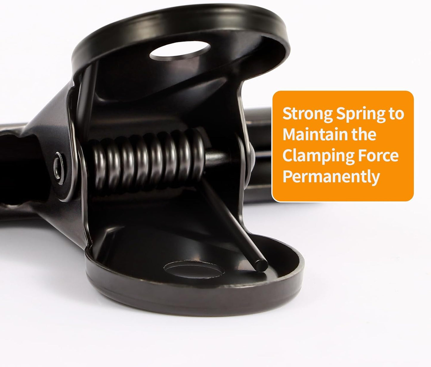 SIAMESE Bulldog Clips, 8 Pcs Binder Clips for Office & Kitchen, Multi-Purpose Binder and Food Bag Clamps for Sealing, Storage, Hanging (Black)