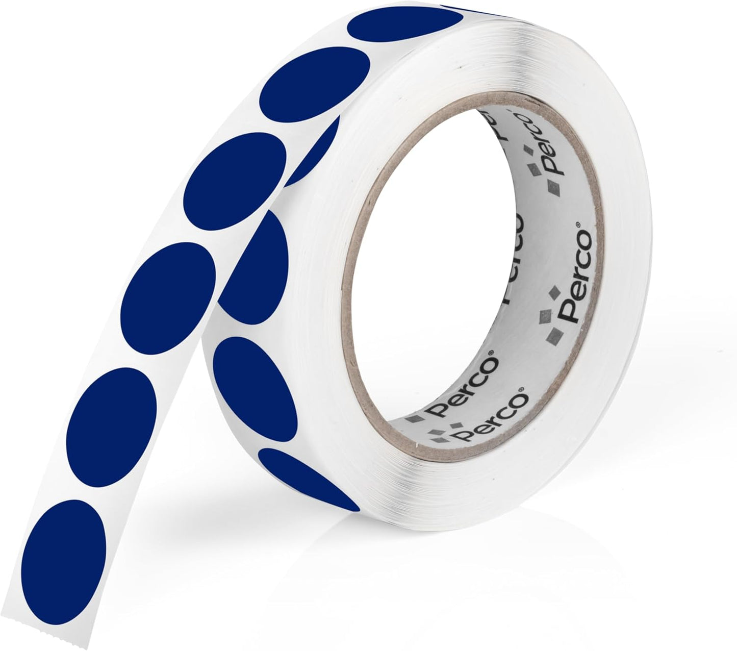 Perco Dark Blue 1-Inch Round Circle Dot Sticker Labels with Easy Peel Perforation - 1,000 Labels per Roll - Strong Adhesion, Vibrant Colors for Organizing, Crafting & More - Made in USA