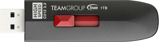 TEAMGROUP C212 Extreme Speed 1TB 1000/800MB/s USB 3.2 Gen 2 Easy Push-and-Pul Flash Thumb Drive External Data Storage Memory Stick Compatible with Computer/Laptop/PS4 PS5 TC21231TBB01