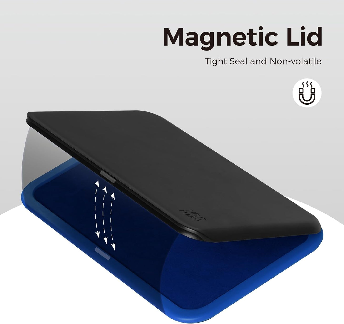 Large Stamp Pad Kit (1oz Ink Included) - 3.50"x 6.25", Magnetic Lid, Premium Quality Felt Stamp Pad (Blue)