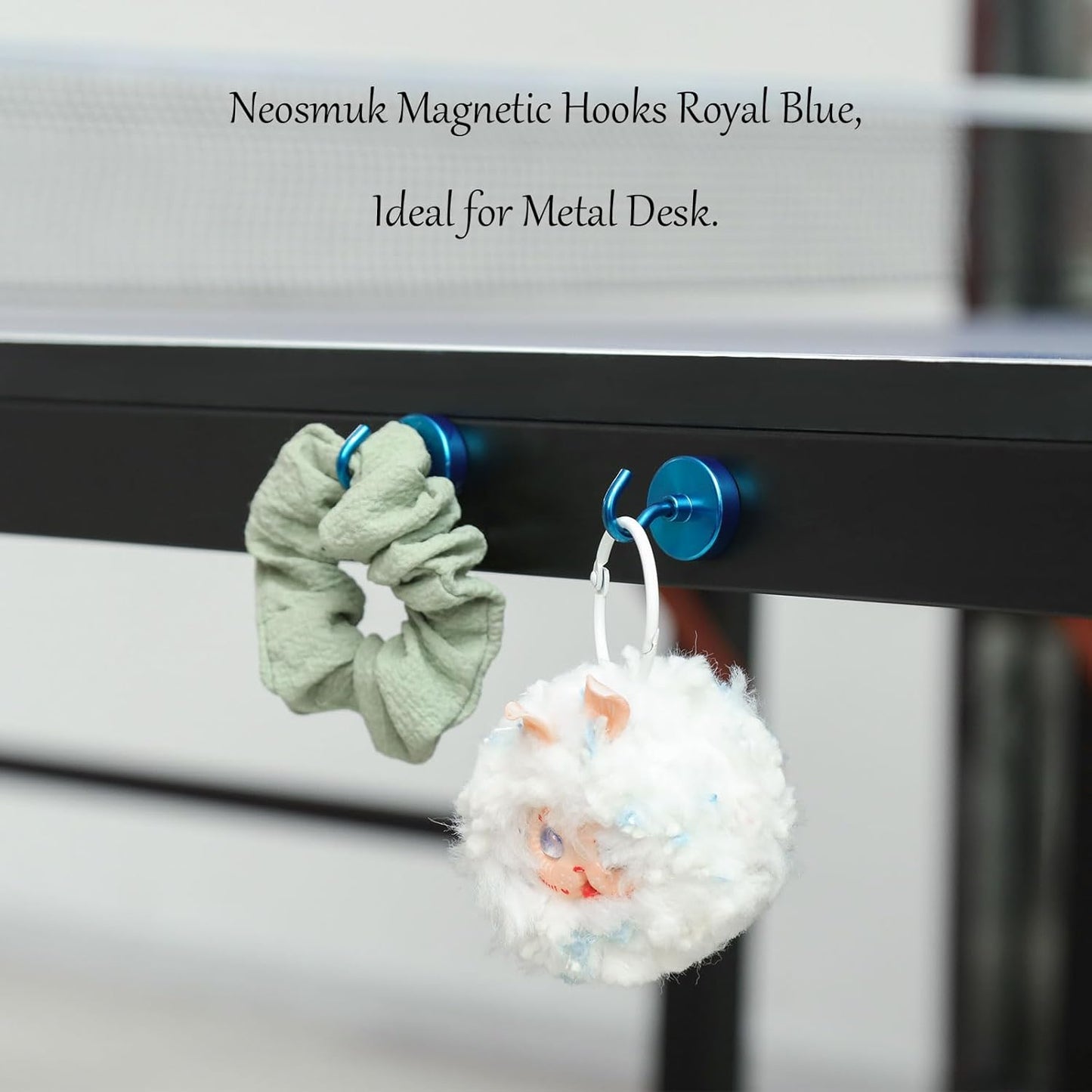 Neosmuk Magnetic Hooks Heavy Duty,Strong Magnet with Hook for Fridge, Super Neodymium Extra Strength Industrial Hooks for Hanging, Magnetic Hanger for Toolbox, Cruise, Grill(RoyalBlue,4 Pack)