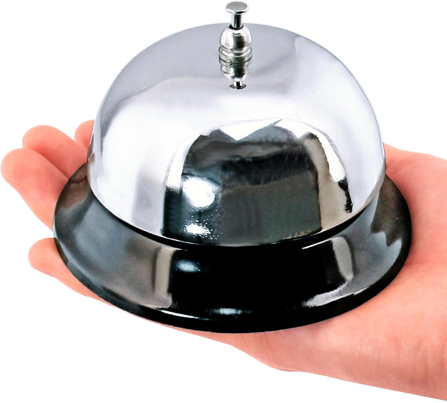 New Star Mirror Chrome Plated Table Bell Call Bell 4-inch