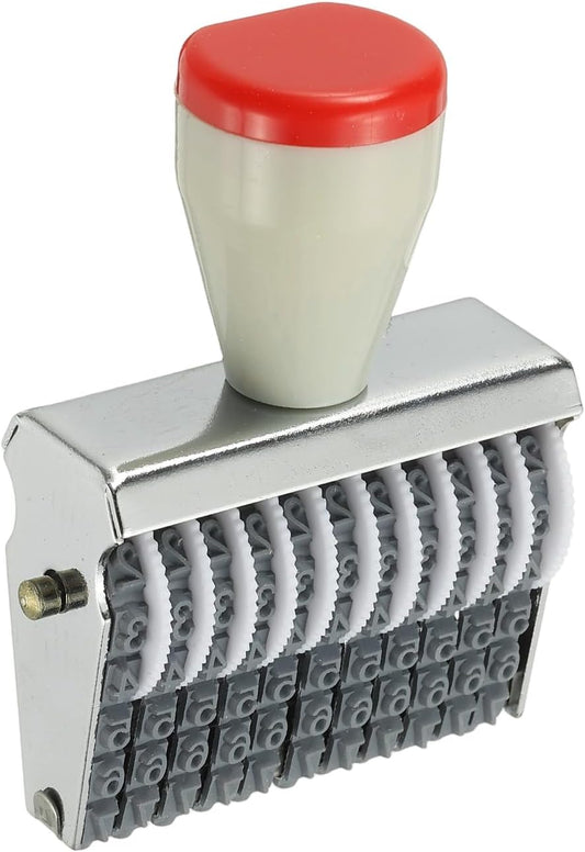 PATIKIL 11 Digit Number Roller Stamp, Adjustable Rubber Stamp Changeable Numerical Symbol Office Date for Business Creative Price Tag