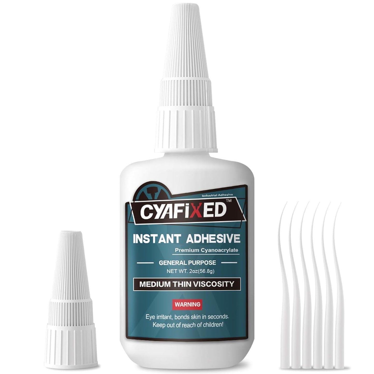 Super Glue Liquid, Instant Clear Cyanoacrylate Medium Thin Viscosity Adhesive, Food Safe CA Glue for Shoe Repair Leather Ceramic Plastic Glass Metal Wood Aquarium Porcelain Rubber Pottery Model Craft