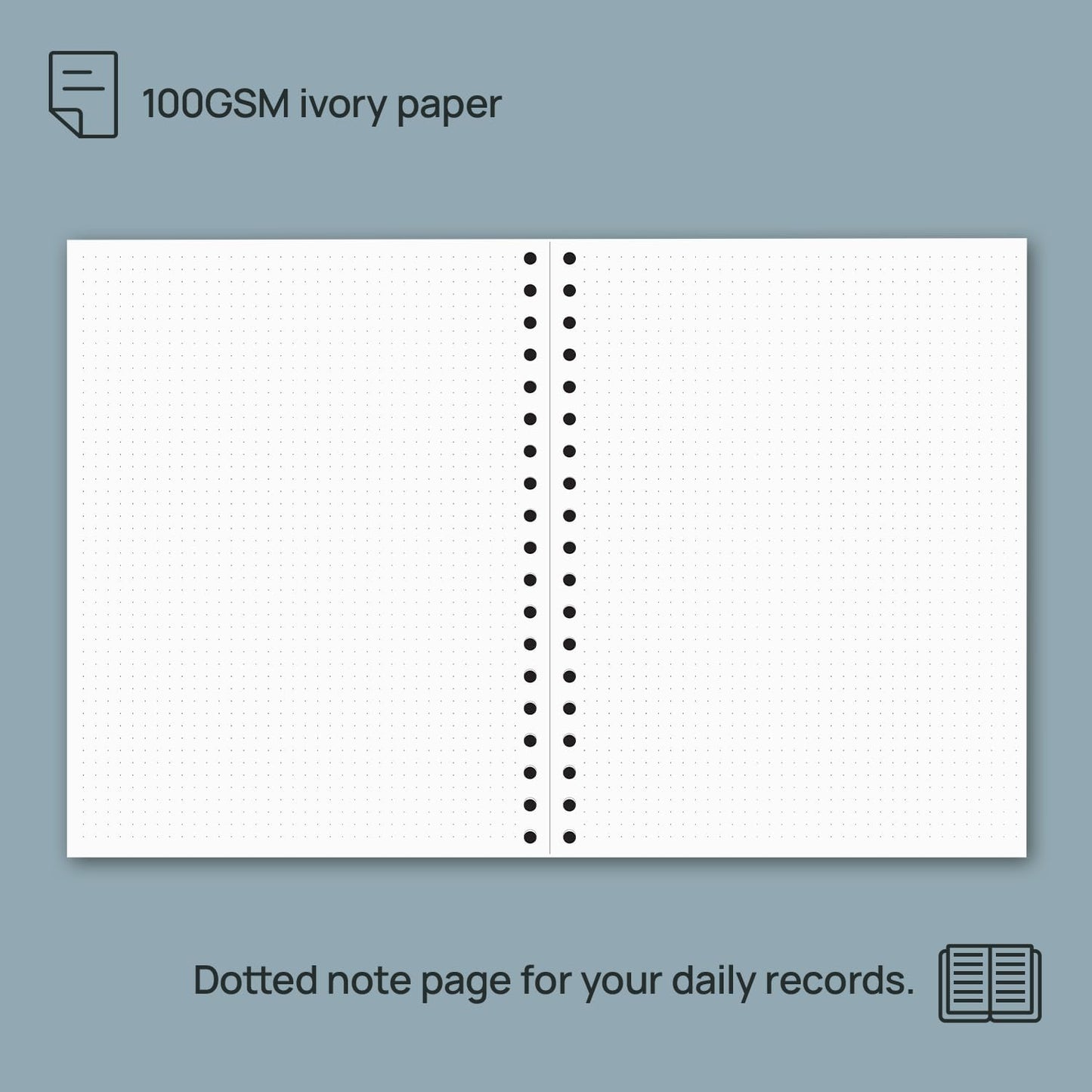 POPRUN Monthly Planner 2026-2027 Spiral Hardcover (8'' x 10''), 18 Months Calendar (Jan.2026-Jun.2027) - 2 Pages per Month with Dotted Note Pages, Sunday Start, Laminated Tab - Light Pink