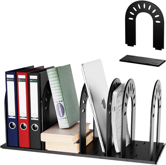 File Organizer,Desk Organizer,Binder Organizer for Desk, Mail Organizer,Adjustable Vertical Magazine File Holder for Office School & Classroom (black)