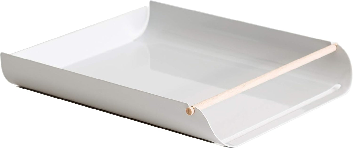 U Brands Metal Paper Tray, Letter Size, Desktop Accessory, Arc Collection, Grey, 3548A02-06