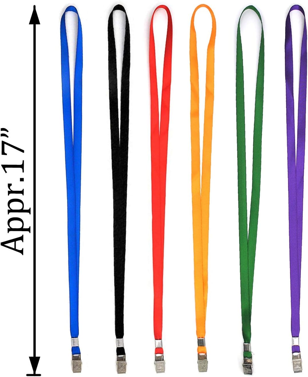 Bird Fiy Lanyards with id Holder Name Badges 50 Pcs Waterproof Plastic Horizontal Name Tag Badge Id Card and 50 Pcs Lanyard (Orange)