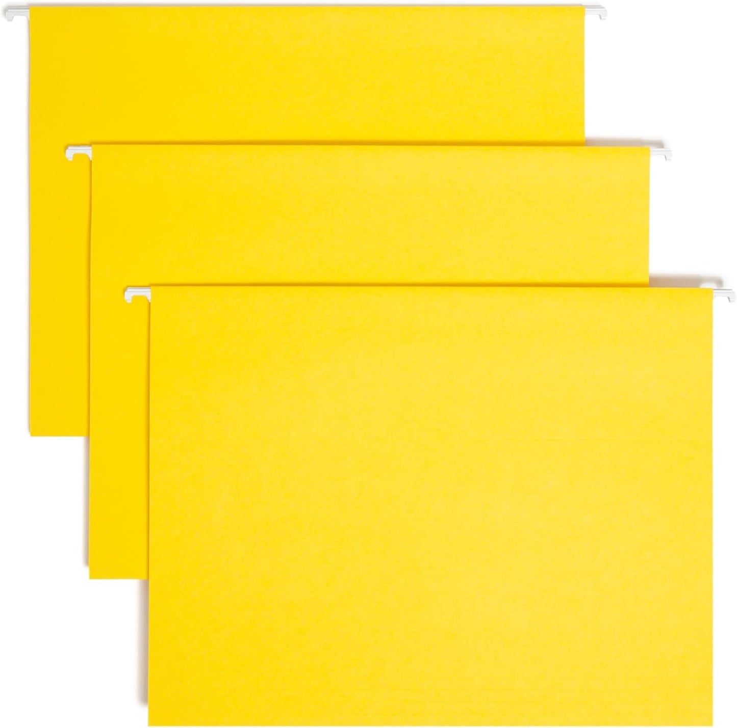 Smead Standard Hanging File Folders, 25 Count, Yellow, 1/5-Cut Adjustable Tabs, Letter Size (64069)