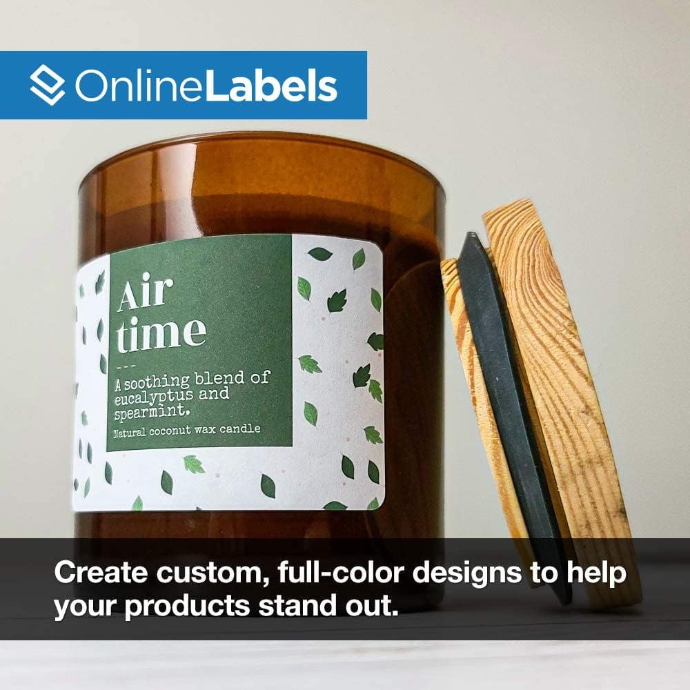 3 x 2 Rectangle Labels - Permanent, White Matte - Wax Melt, Soap, Address Labels - Pack of 2,500 Labels, 250 Sheets - Inkjet/Laser Printers - Online Labels