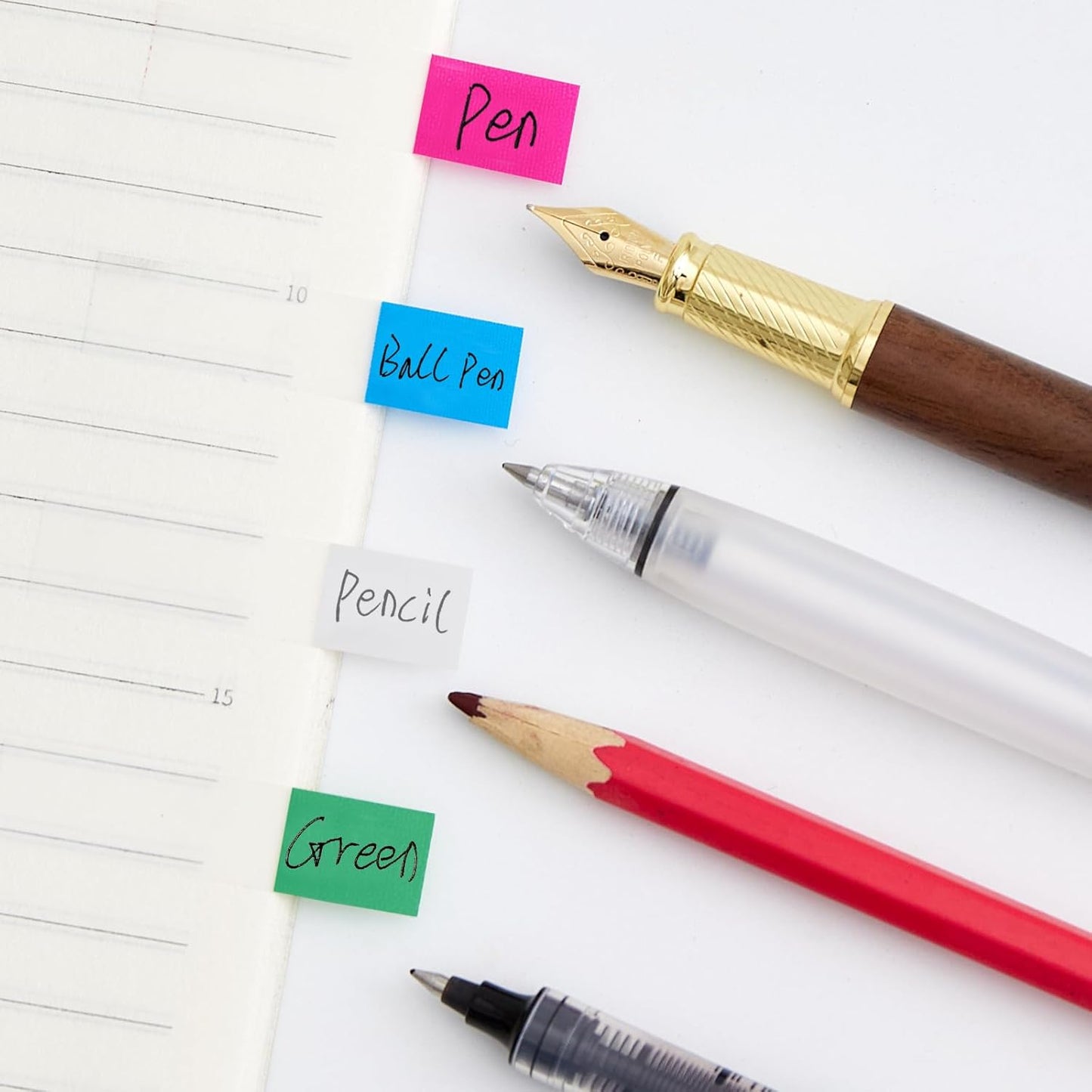 Sticky Tabs Notes Page Marker - 1000Pcs Transparent Pop Up Writable Colored Book Index Tab Repositionable File Flags Label Self Adhesive Divider Sticker for Notebook Office School Teacher Planner Memo