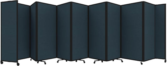 Versare Room Divider 360 Portable Wall Partition | Folding Panels | Large Freestanding Divider | Locking Wheels | Temporary Room Separator