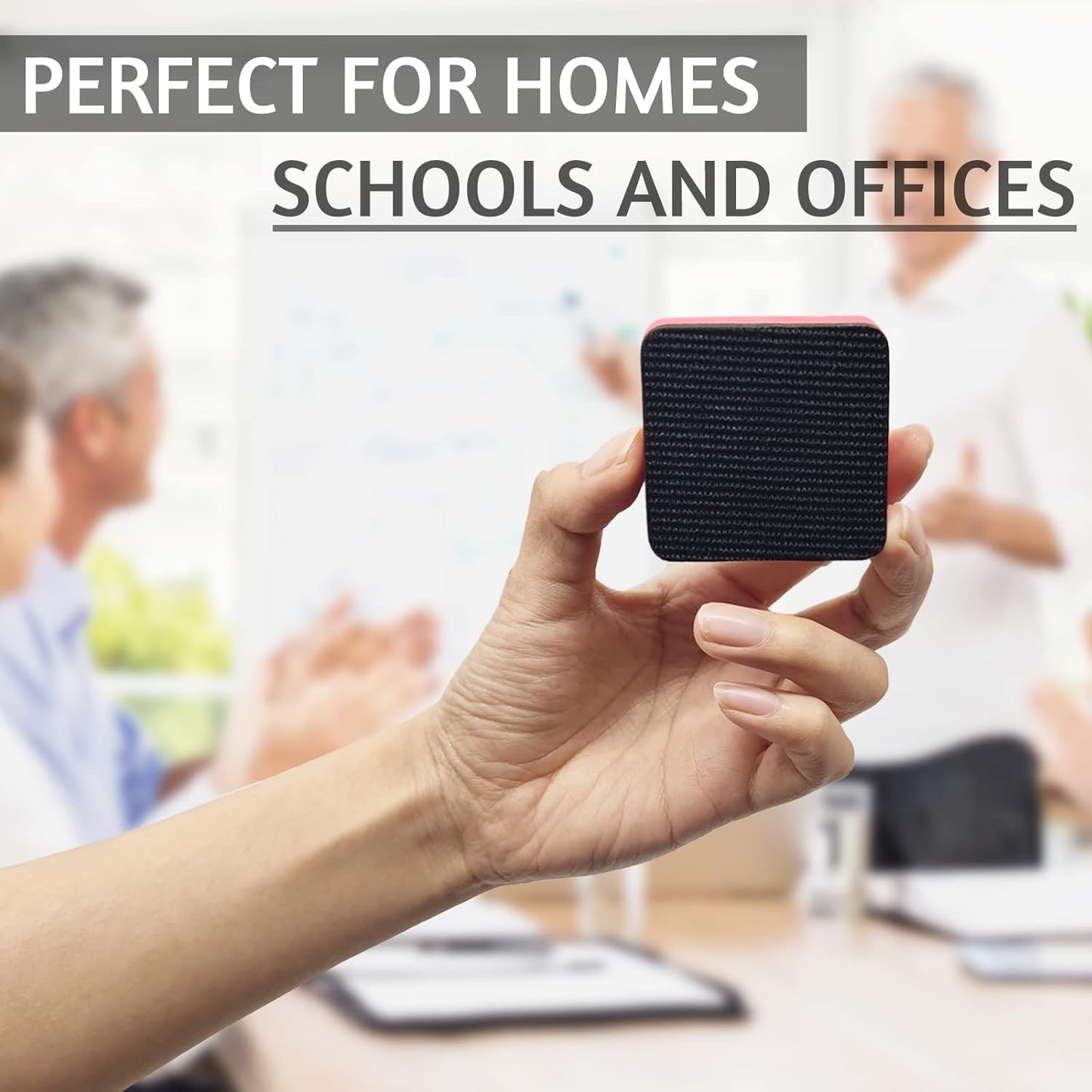 OWLKELA 48Pcs Dry Erase Erasers, Colored Magnetic Whiteboard Cleaning Tool for Classroom, School Supplies and Office