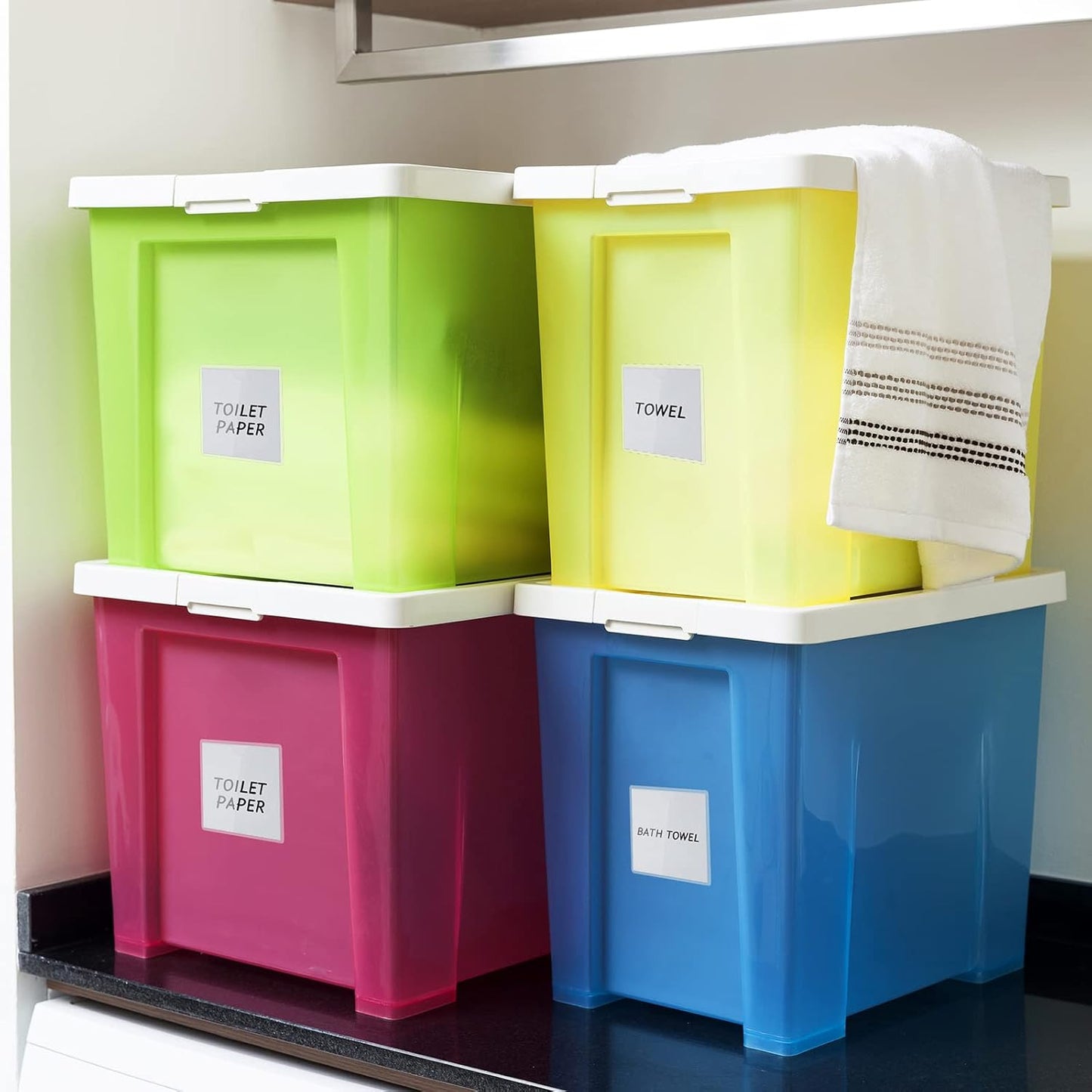 30 Pack Self-Adhesive Index Card Pockets with Top Open for Loading - Ideal Index Card Holder for Organizing and Protecting - Crystal Clear Plastic(6 x 6 Inches)