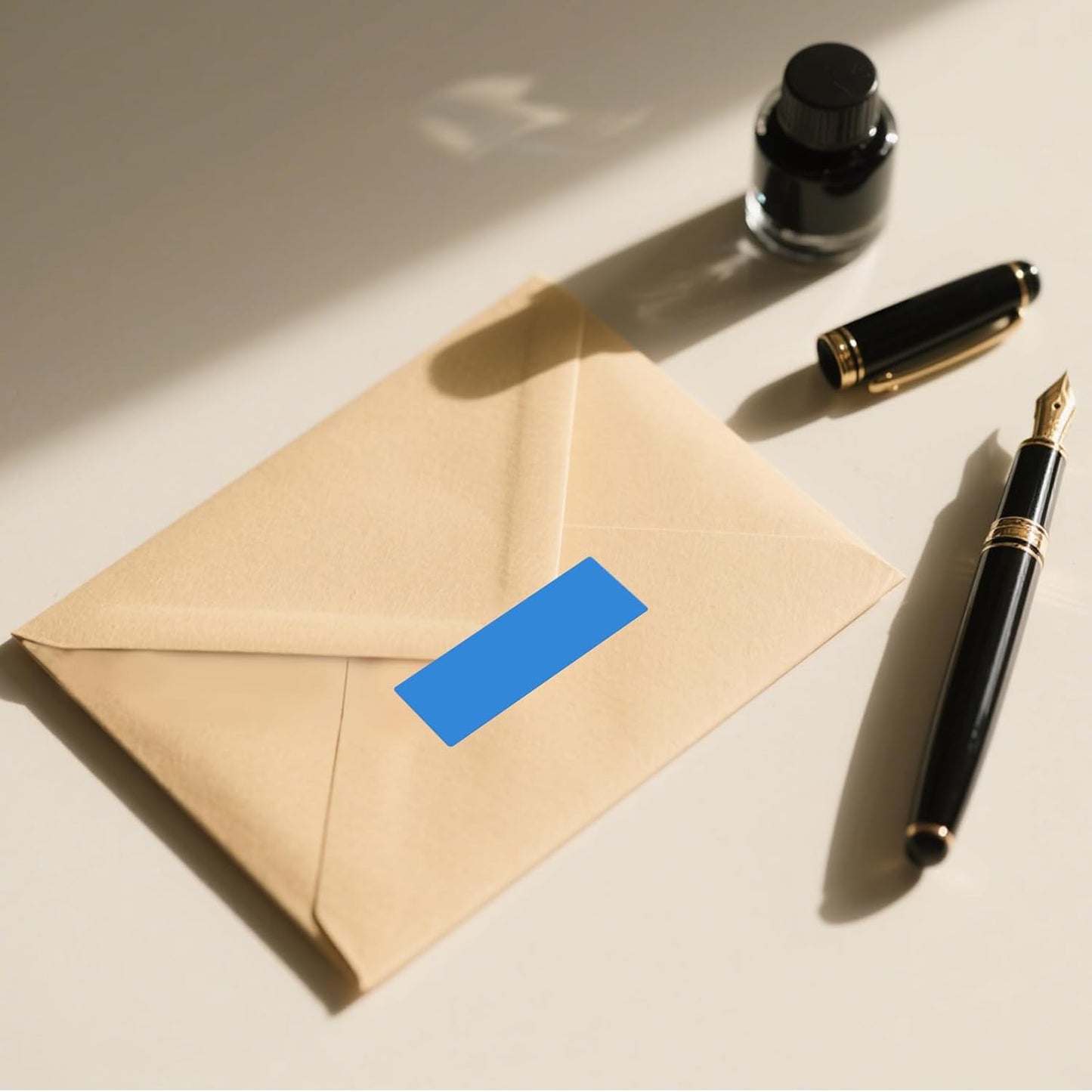 Blue Rectangle Color Coding Labels 3 × 1 Inches, Self-Adhesive Writable Waterproof Vinyl Blank Sticker Roll for Office Home School Business 1000 PCS