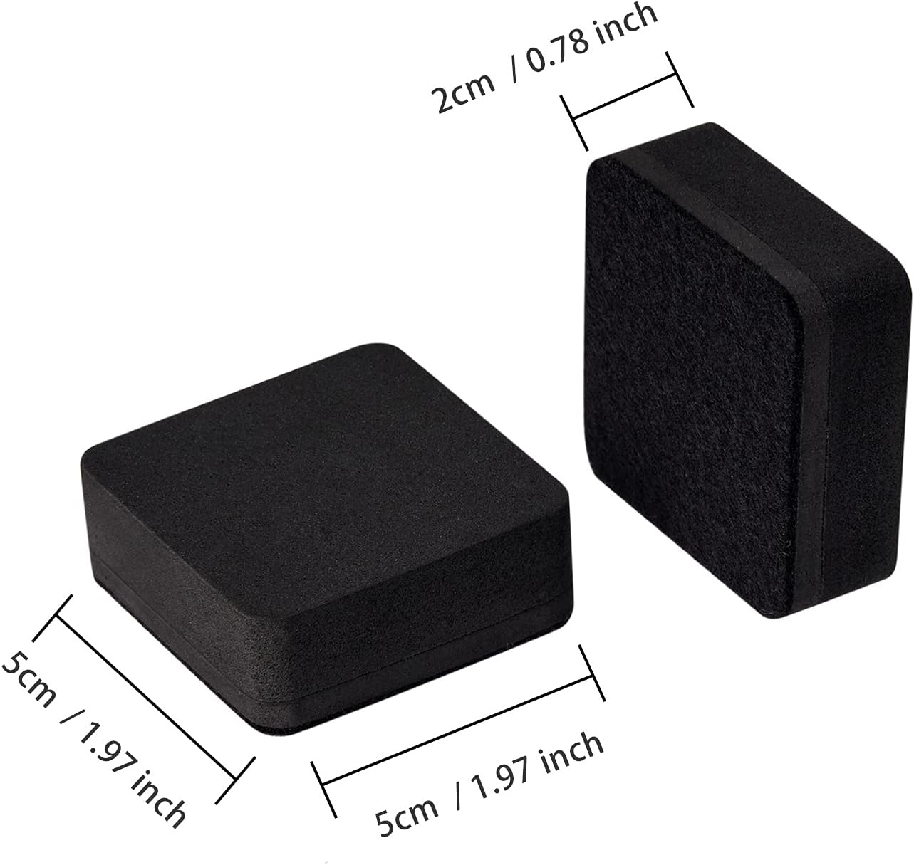 Dry Erase Erasers, Eeoyu 40 Pack Magnetic Whiteboard Dry Erasers Chalkboard Cleaner Wiper for Kids and Classroom Teacher Supplies Home and Office, Black