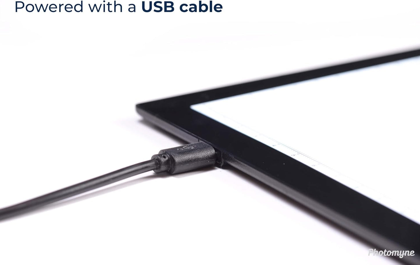 Photomyne A4 Slide Viewer | Light Pad Backlight | Negative Viewer | Film Negatives & Old Slides Scanning Light Box | Hands-Free Ultra-Thin Ultimate Brightness (Includes USB Adapter) - Black