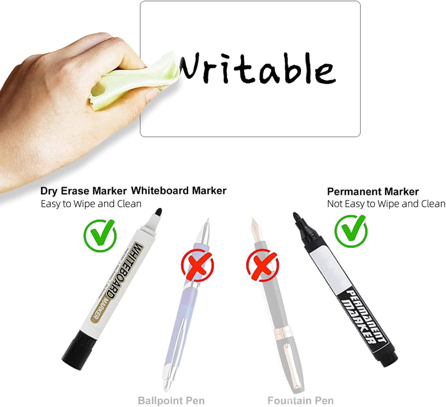 Rectangle Labels Sticker 3×5 Inch Vinyl Floor Stickers Color Coding Name Tags Roll Removable 200 PCS, White