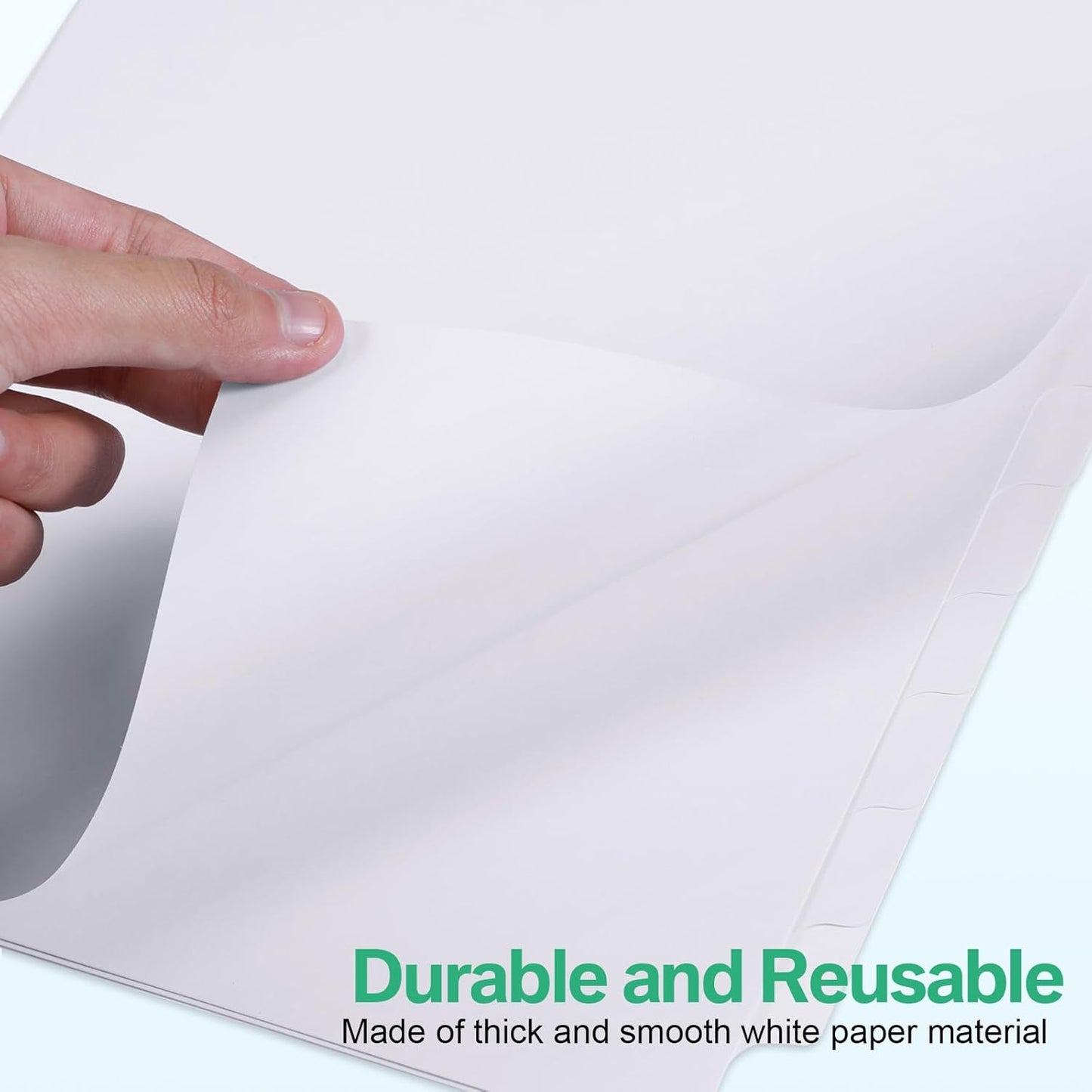 Geyoga 400 Pieces 50 Sets 3 Ring Binder Dividers with Tabs 11. 5 x 9 Inch 8 Tab Dividers for 3 Ring Binders Letter Size Page