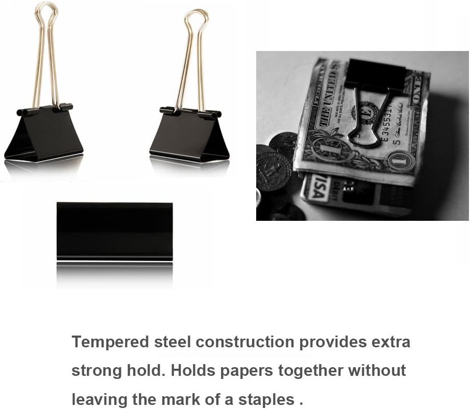 48Pack Large Binder Clips for Office Home 1.6 inch