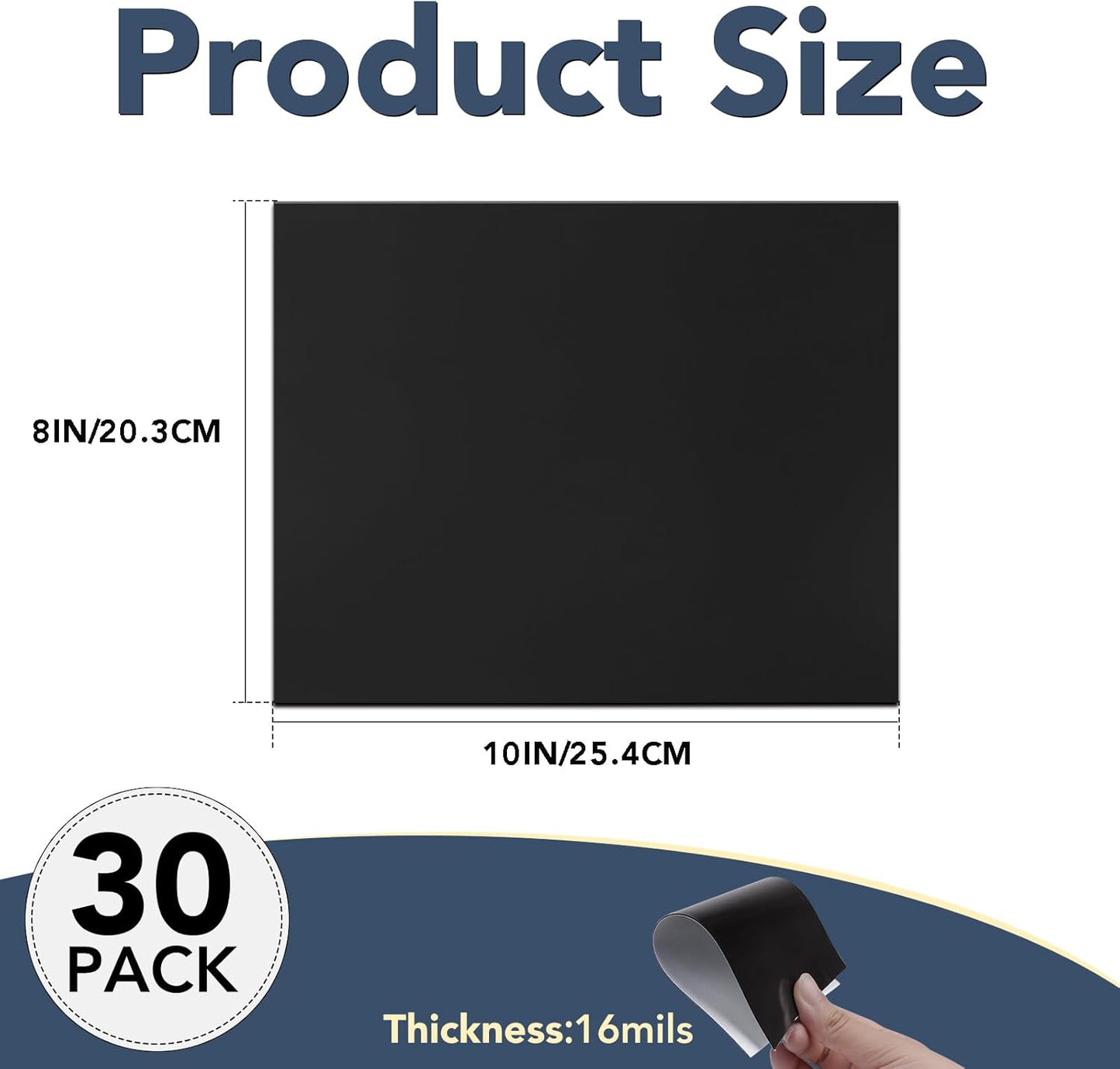 DIYMAG 30Pack Magnetic Adhesive Sheets, Magnetics with Adhesives Backing, 8x10 Inch Flexible Magnet Sheet for Crafts Photos and Die Storage Easy to Cut