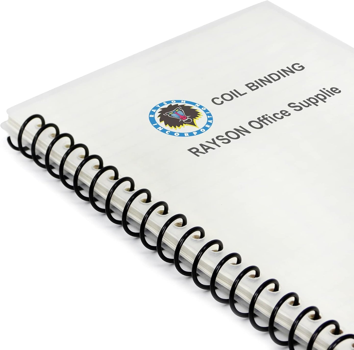 Rayson 3:1 Pitch Plastic Spiral Binding Coils, 7/16" Diameter, 11.1mm, Binds Up to 80 Sheets, Letter Size (8.5" x 11"), Black, Pack of 100