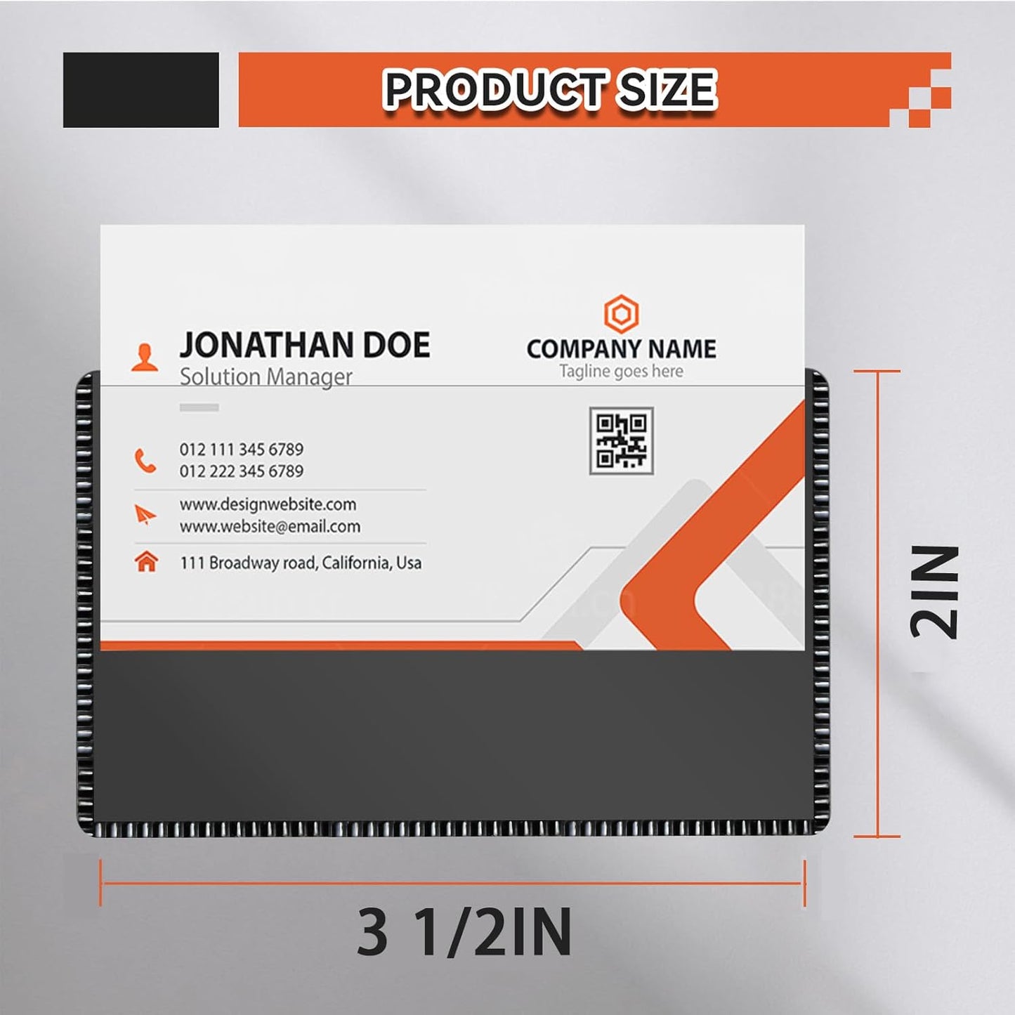 Magnetic Business Card Holder 2x3.5",Name Card Magnet,Labeling Metal Cabinet,Sign Magnet Sticker on Locker,20 Pack