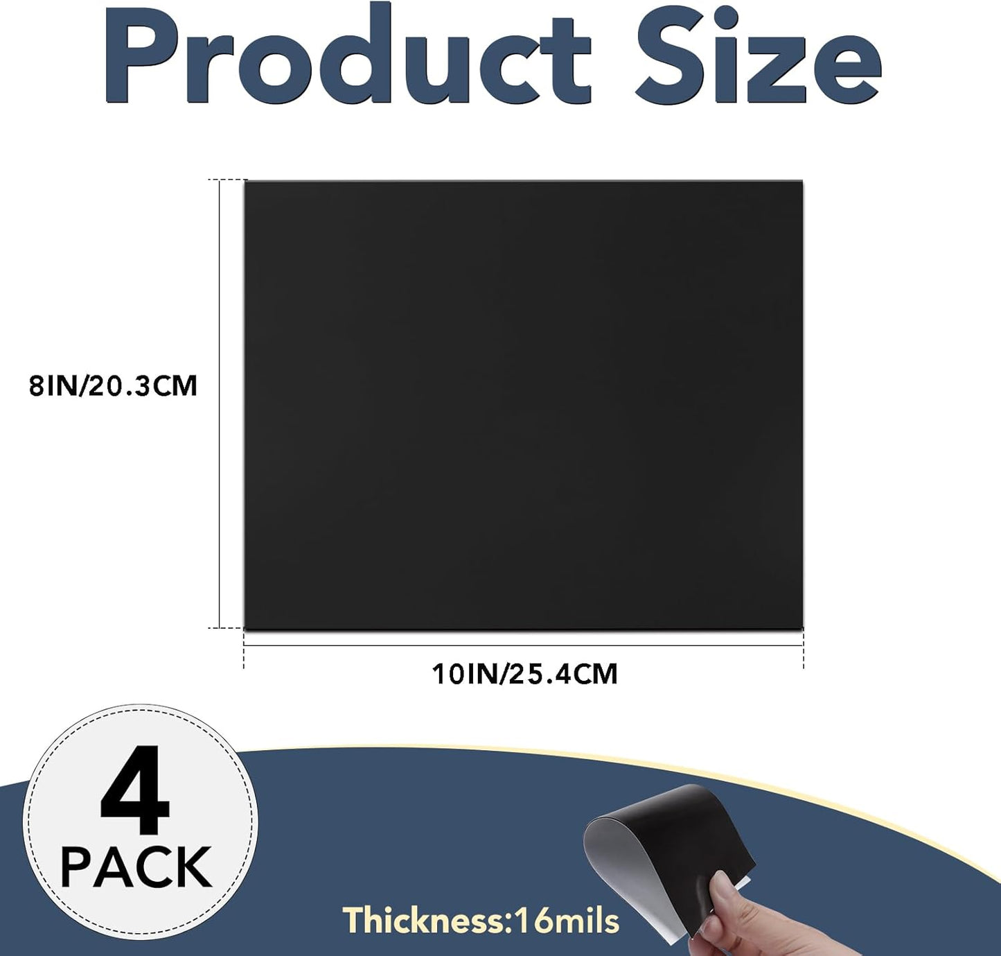 DIYMAG 4Pack Magnetic Adhesive Sheets, Magnetics Sheet with Adhesives Backing, 8x10 Inch Flexible Magnet for Crafts Photos and Die Storage Easy to Cut