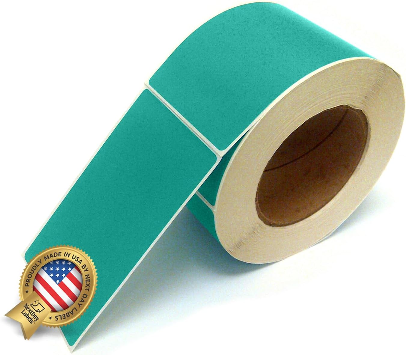 NextDayLabels 500 Rectangle Stickers (3" x 5") - Color Coding Labels Roll - Moving Labels for Boxes, Colored Inventory Stickers for Packing, Organizing, and Storage (Teal)