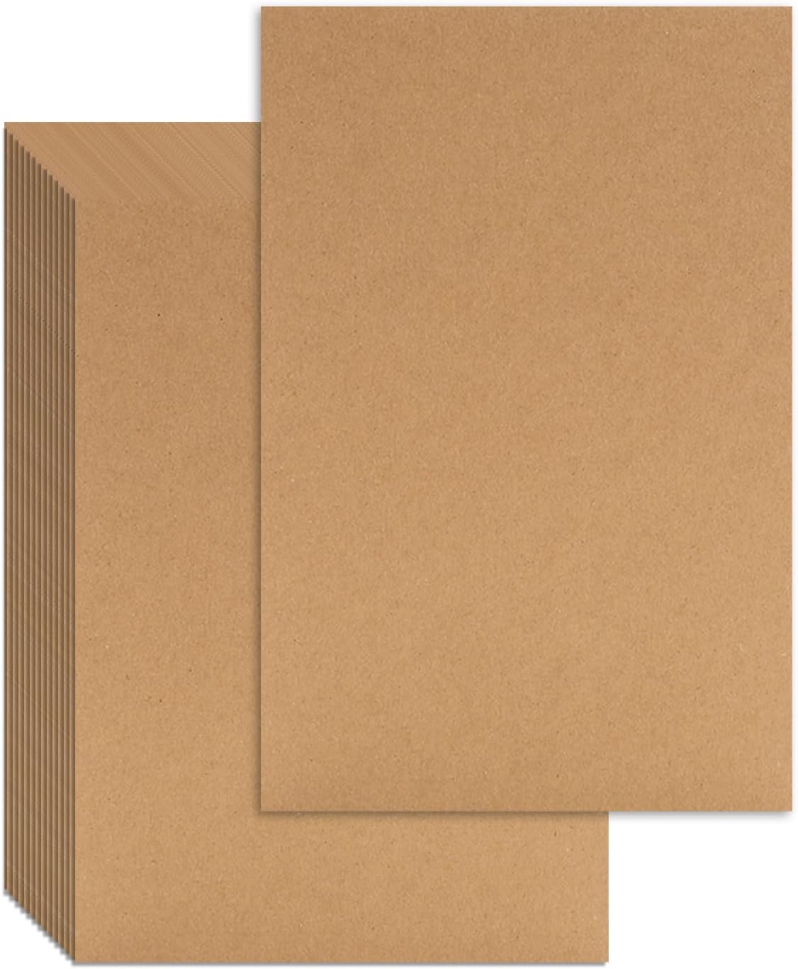 25 Pcs Book Board, Binder Board, Cover Board, Heavy Duty Chipboard for Book Binding, DIY Cardboard (Brown, A5 80PT)
