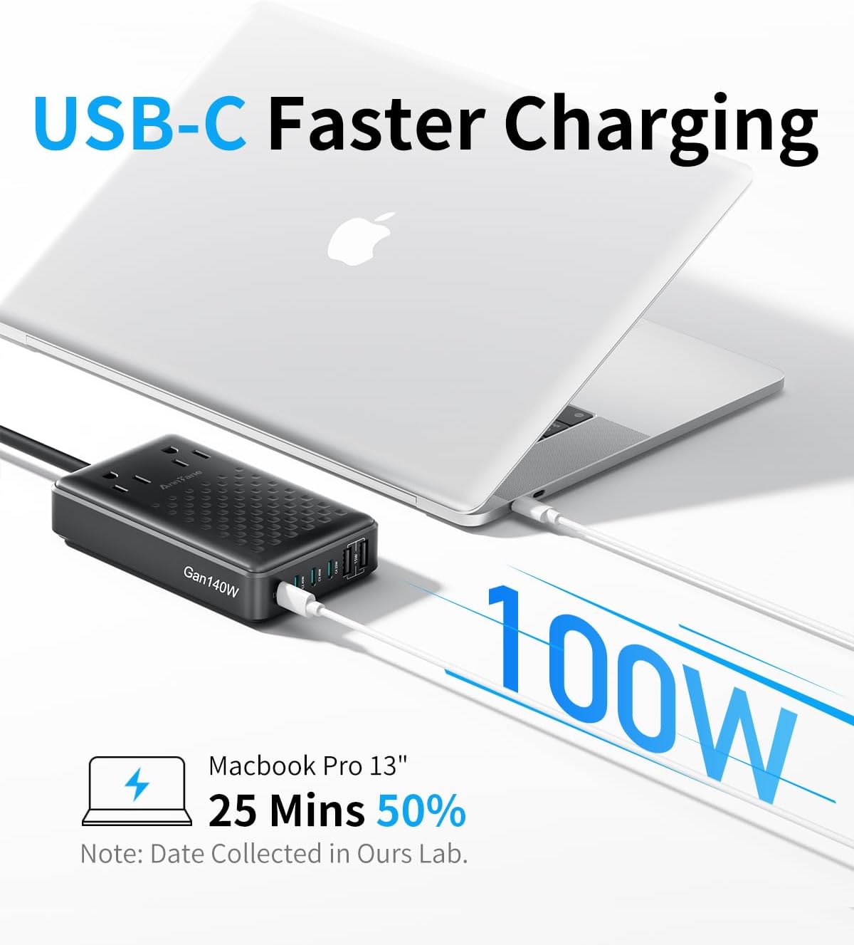 Charging Station 140W USB C Charger Block, Upgraded GaN III 8-in-1 Fast Charging Station Hub，PD 100W Laptop Charger Adapter Compatible with Compatible with MacBook Air/Pro,iPhone16/15,Galaxy S24 etc