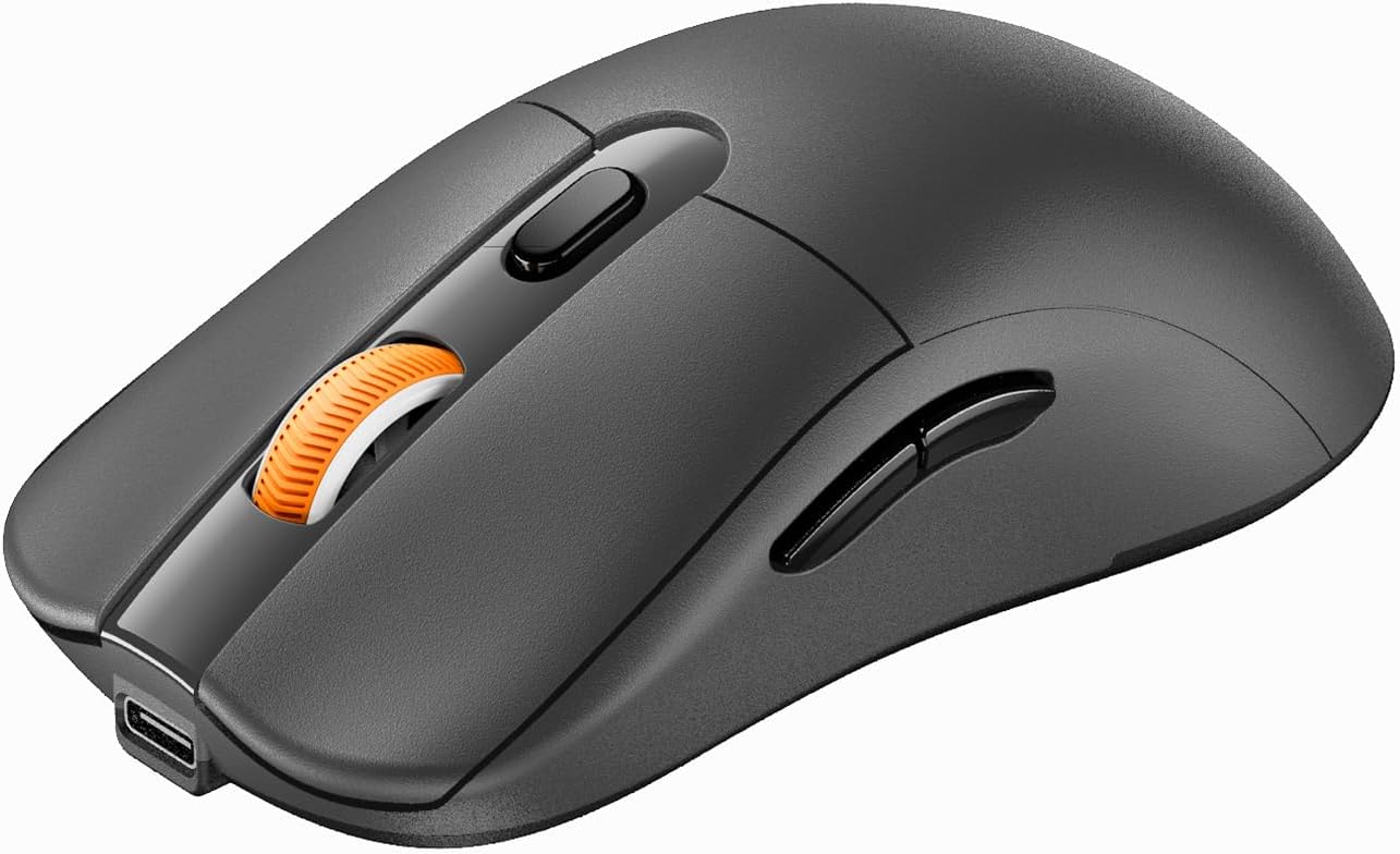 ProtoArc Bluetooth Wireless Mouse, USB C Mouse, EM15 Rechargeable Compact Portable Type C Wireless Mice for Laptop, Tablet, PC, Windows, Mac OS-Gray