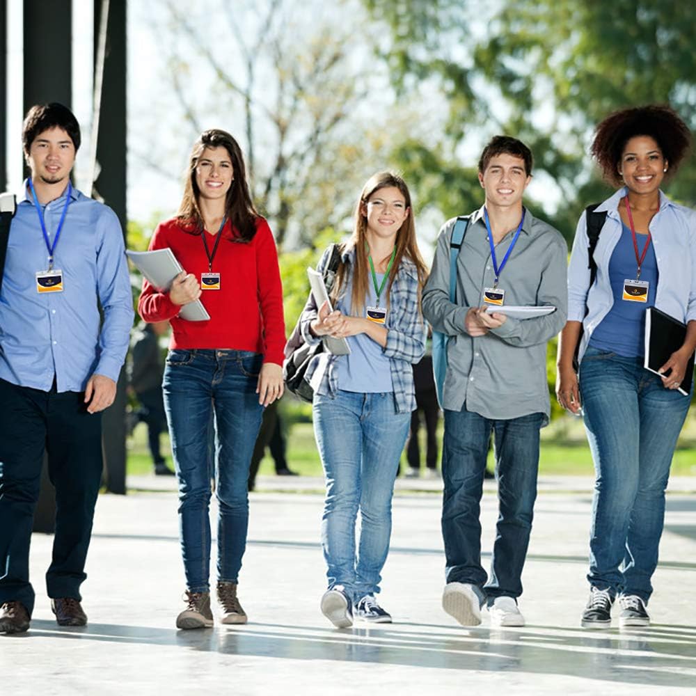 Ollain Badge Lanyards Neck Bulk Cruise Lanyards Lanyard with Clip for ID Card Name Tags Badge Holders (Gray, 100 Pack)