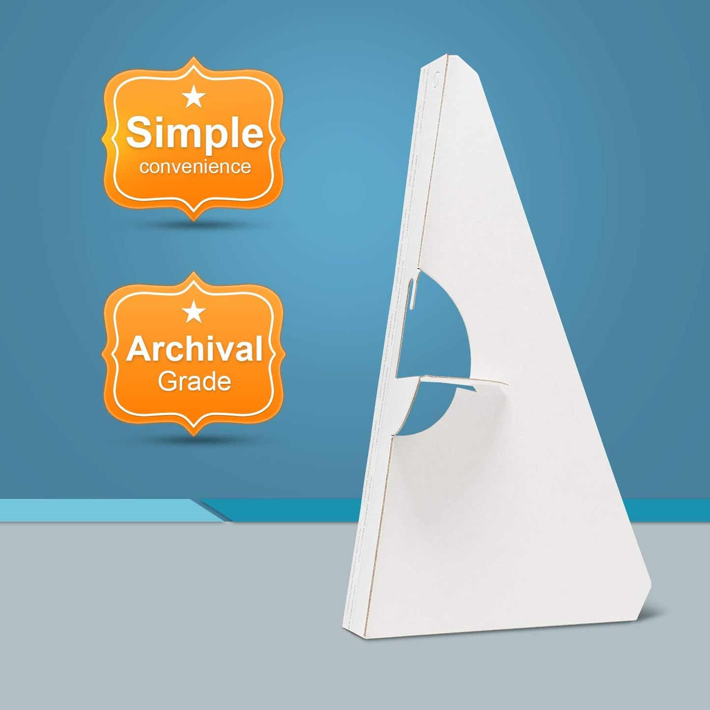 Golden State Art, 9 Inch Self Stick Easel Back, Cardboard Stand, Single Wing, Archival Quality, Display Posters Pictures Brochures, Easy and Fast Application (Pack of 50) White, Made in USA