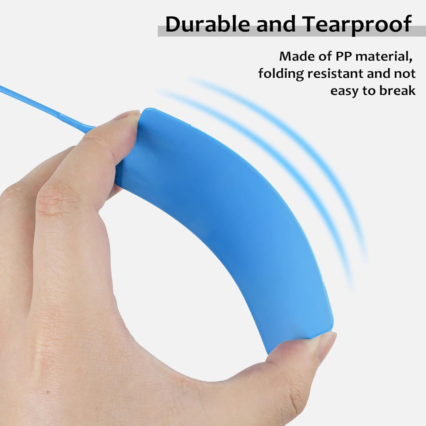 100 Plastic Tags Blank Waterproof Tags Shipping Tags for Labeling Writable Hang Tags Large Shipping Label Security Tamper Seals Storage Tags with One Marker Pen (Blue)