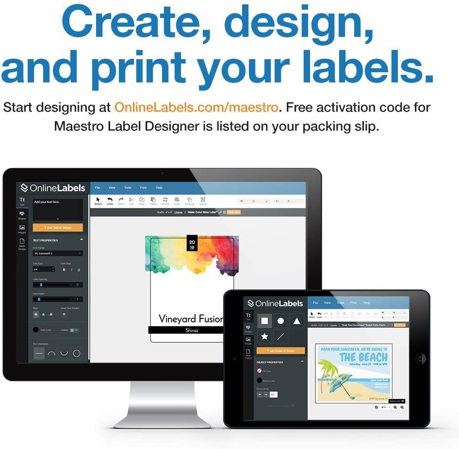 2 x 1 Rectangle Barcode Labels - Pack of 10,000 Labels, 250 Sheets - Inkjet/Laser Printer - Online Labels