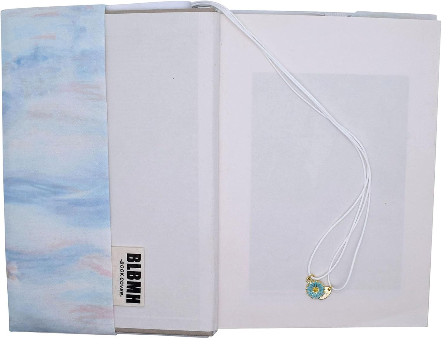 BLBMH Bookmark Book Covers for Paperbacks 5.5x8.5 Book Cover for Privacy Hardcover Adjustable Book Sleeve for Soft Cover Books Fabric Softcover Protector for Women - Flower B 8.5in