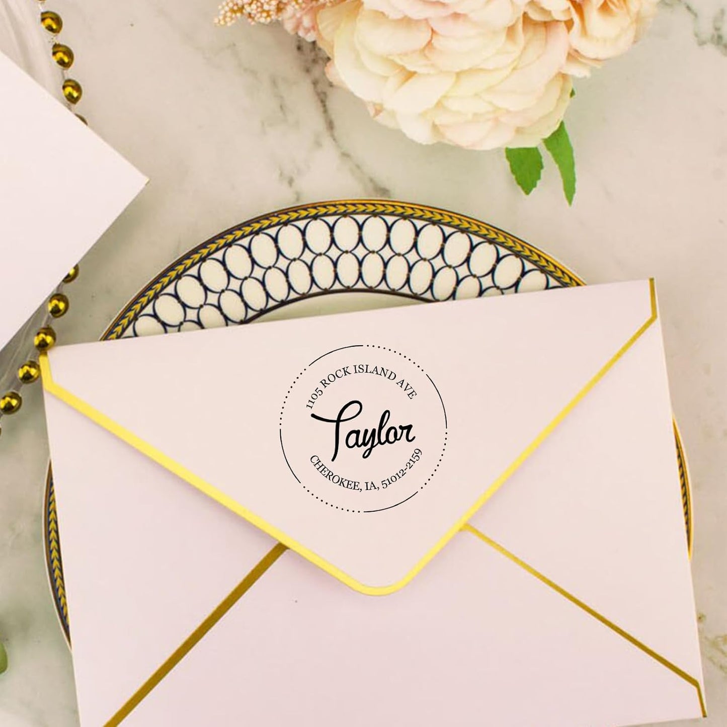 Custom Stamp Self Inking Return Address Stamp, Personalized Stamp with Text Logo | Business Logo Stamp | Address Stamp | Wedding Stamp