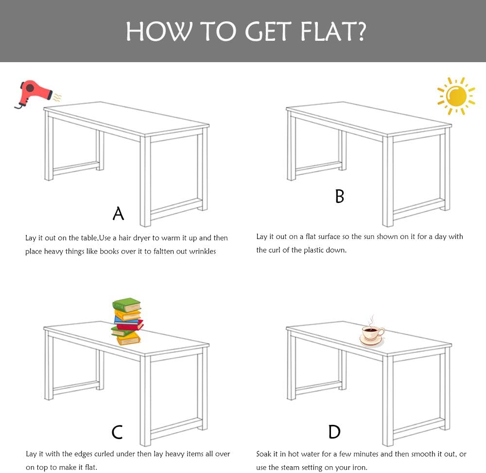 Waterproof Table Cover for Dining Table or Office Desk Coffe Table 42 x 54 Inch Clear Table Cloth Protector 1.5 mm Thick PVC Plastic Desk Protector Clear Desk Mat Pad Easy to Clean and Heavy Duty