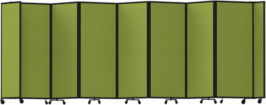 Versare Room Divider 360 Portable Wall Partition | Folding Panels | Large Freestanding Divider | Locking Wheels | Temporary Room Separator