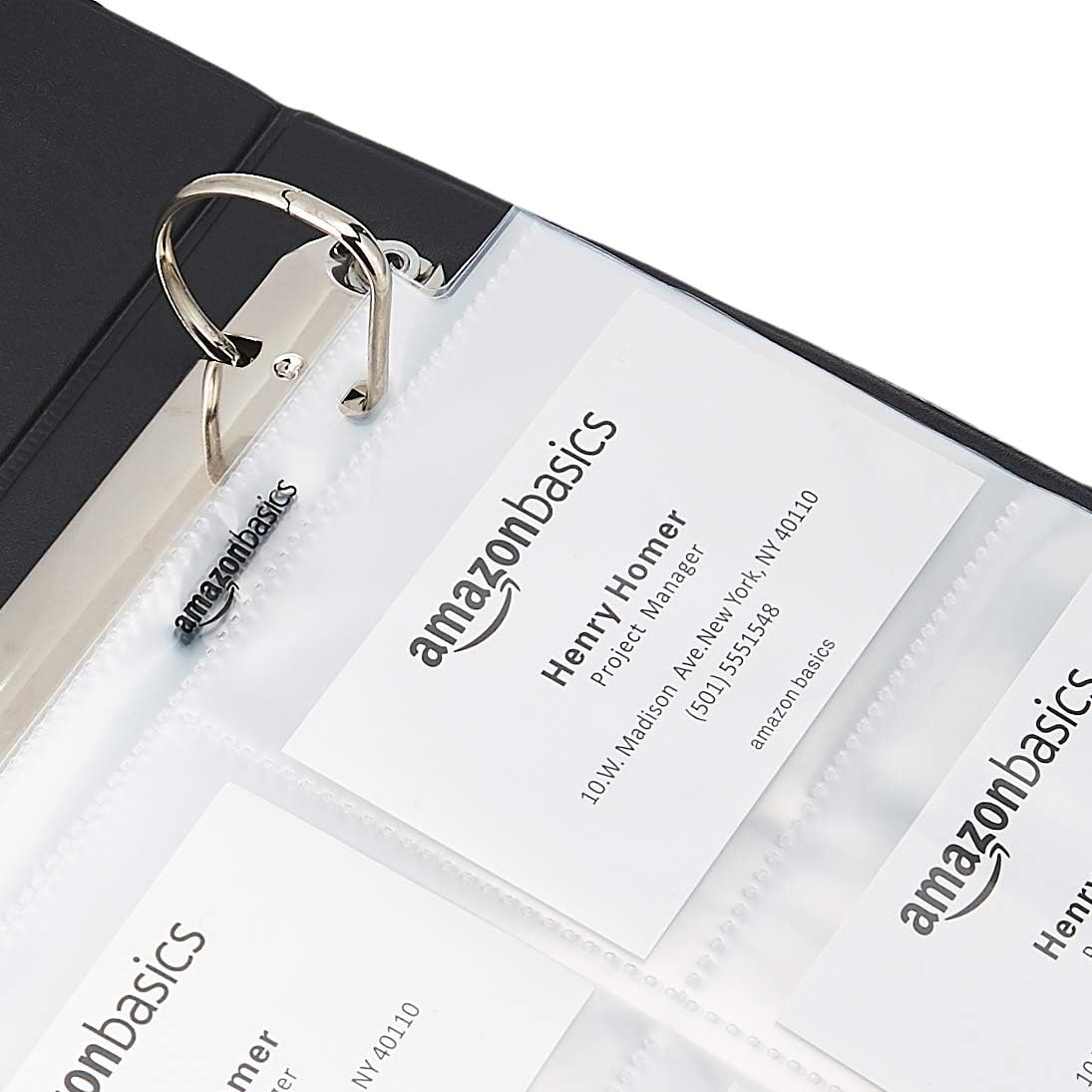 Amazon Basics 9-Sleeve Trading Card Protectors Binder Sheet, Transparent, 100 Pack