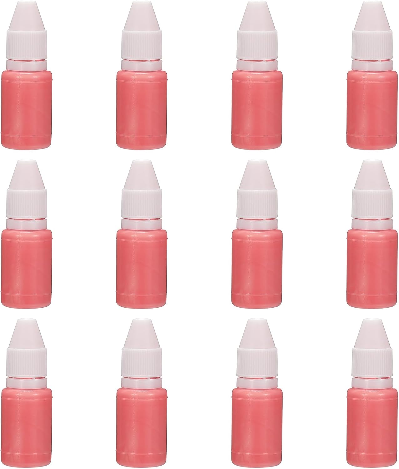 PATIKIL 0.33oz Refill Ink for Stamps and Ink Pads, 12Pcs 10ml Stamp Pad Ink Refill for Office Stamp Self Inking Stamp Date Stamp Scrapbooking, Pink