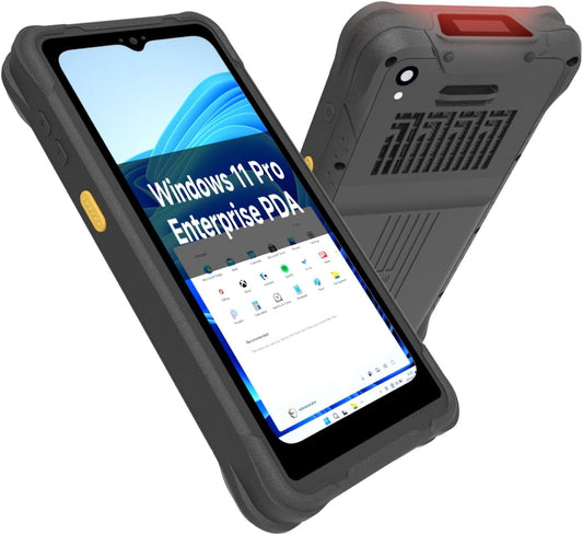 Rugged Tablet I61J, 6.5 inch Windows 11 Pro Enterprise Handheld PDA with N4680 Barcode Scanner, 1D/2D QR Inventory Scanner Data Terminal, 8GB+128GB Industrial Work PC for WMS, Retail